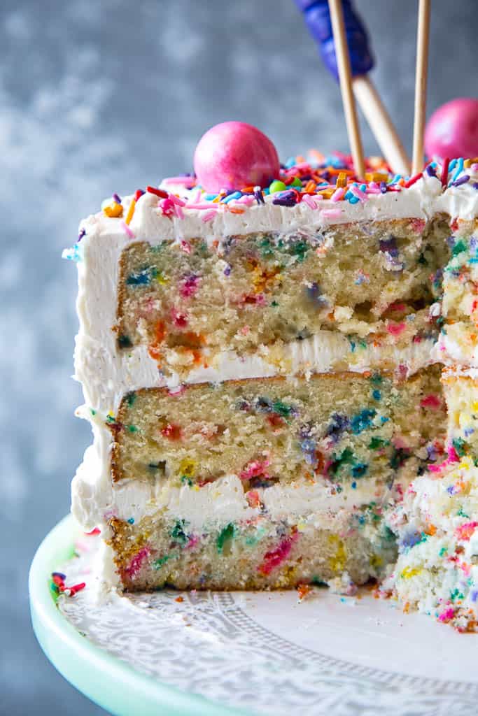 Vanilla Funfetti Cake with VIDEO - The Seaside Baker