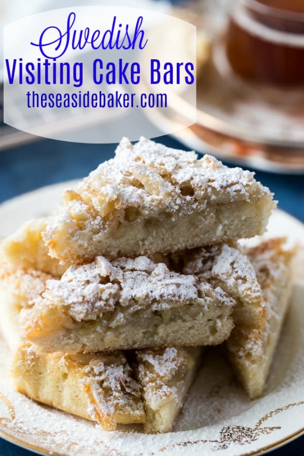 Swedish Visiting Cake Bars - Cake that you can eat like a cookie! | See this and other delicious recipes at TheSeasideBaker.com | #cookierecipe #cakerecipe #dessert #SwedishVisitingCakeBar