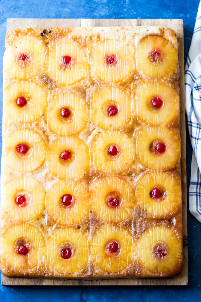 Upside Down Pineapple Sheet Pancakes