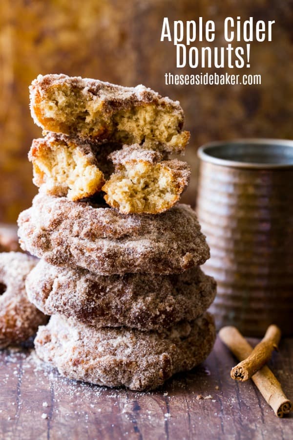 Apple Cider Donuts - the perfect Fall recipe! Plus they're easy and so much fun to make. There's nothing better than a freshly-made warm donut on a chilly autumn afternoon. | See this and other delicious recipes at TheSeasideBaker.com | #applecider #donutrecipes