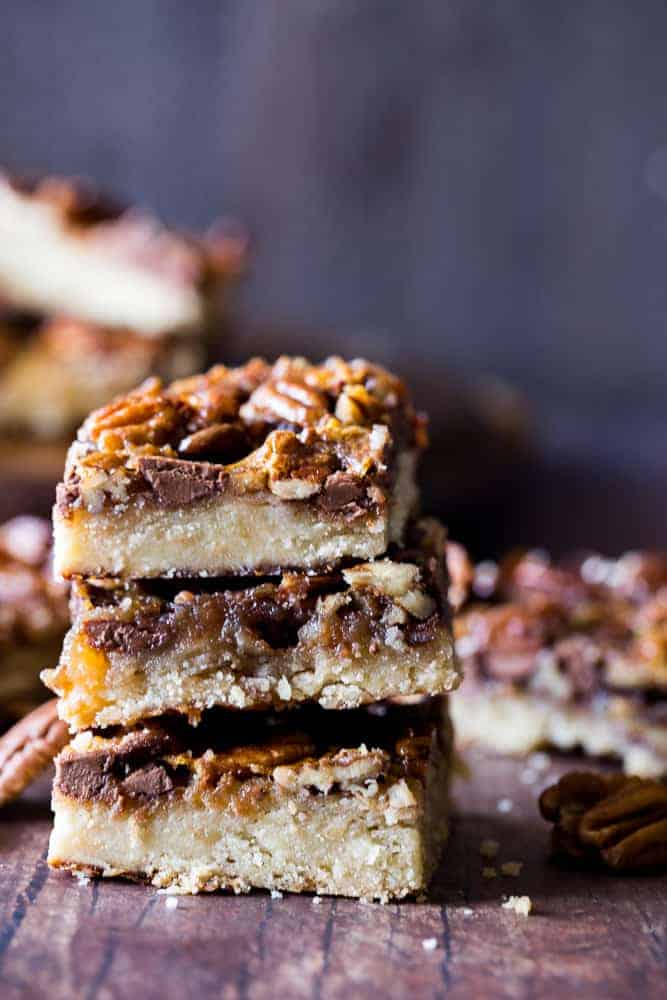 Chocolate Pecan Pie Bars - The Seaside Baker