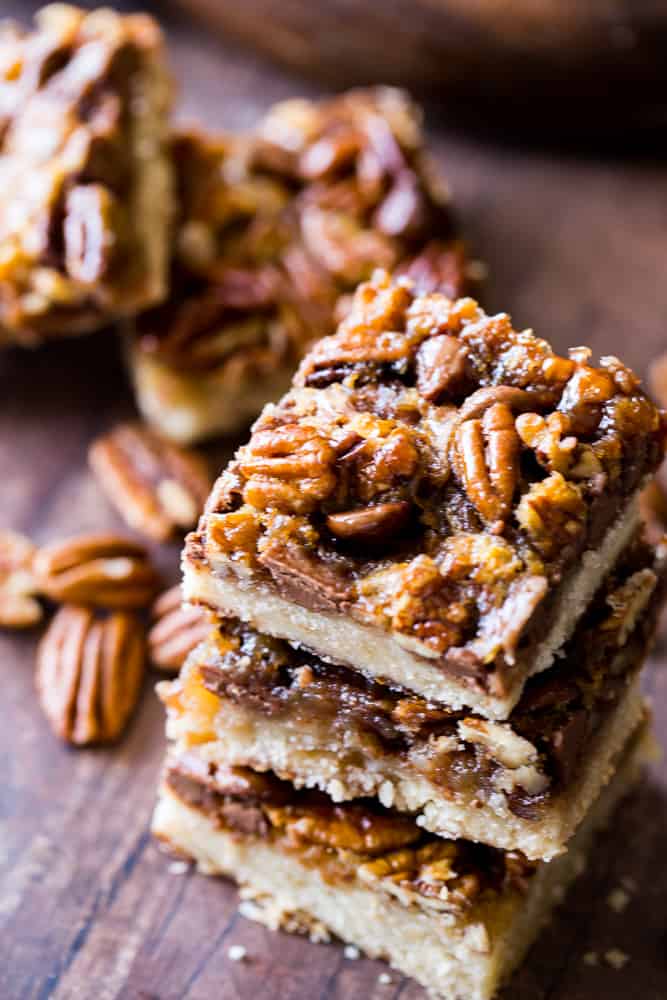 Chocolate Pecan Pie Bars - The Seaside Baker