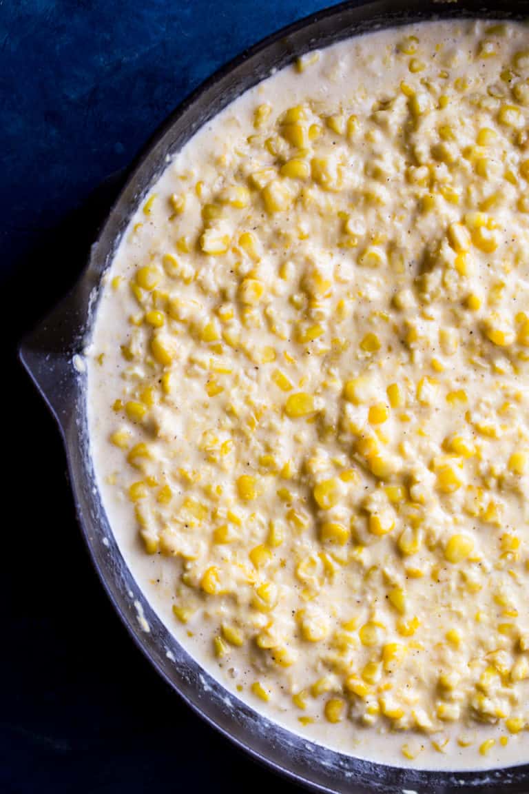 Creamed Corn Cornbread Casserole - The Seaside Baker