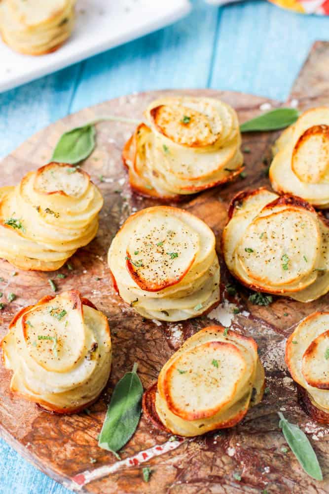 Brown Butter Sage Potato Stacks