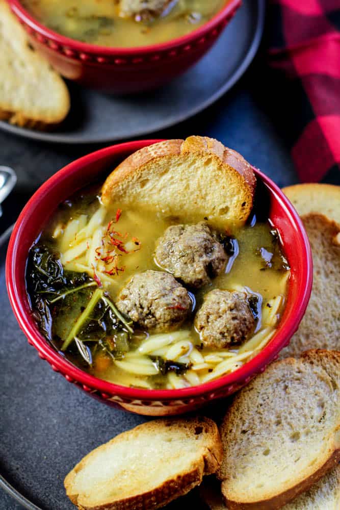 Spanish Meatballs With Saffron Soup