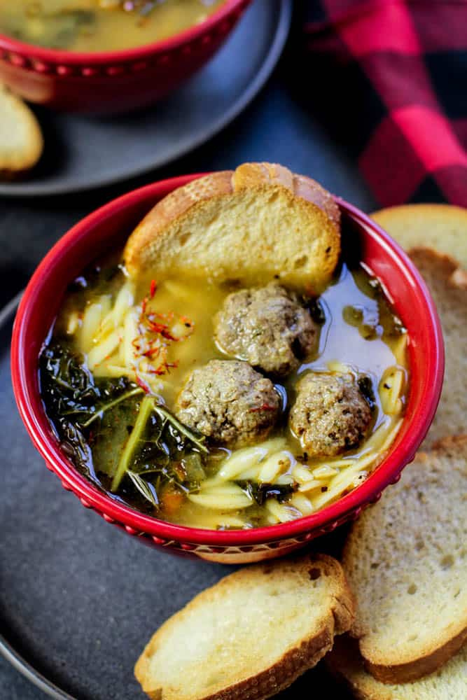 Spanish Meatballs With Saffron Soup