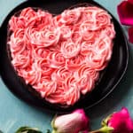 Brownie Heart with Rosettes