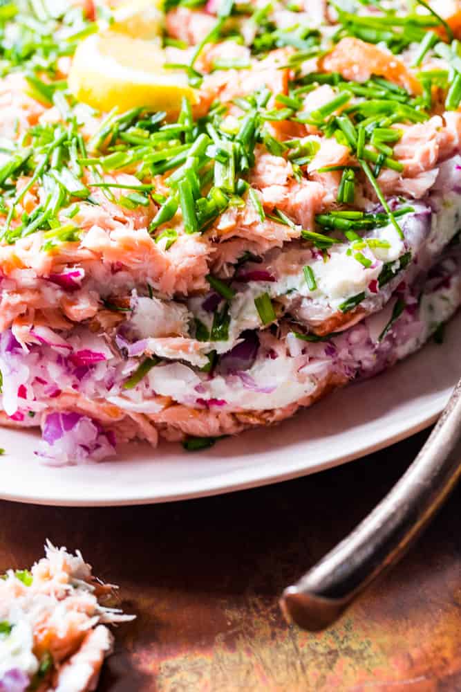 smoked salmon 7 layer dip