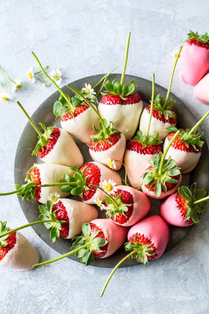 White Chocolate Ombre Strawberries