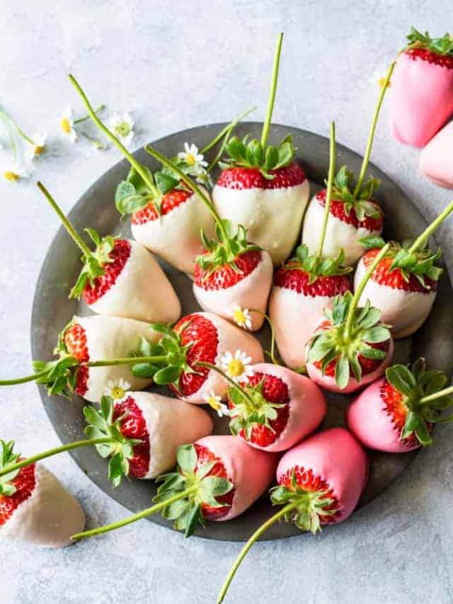 Ombre White Chocolate Strawberries Story