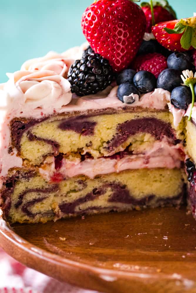 Berry Zebra Cake