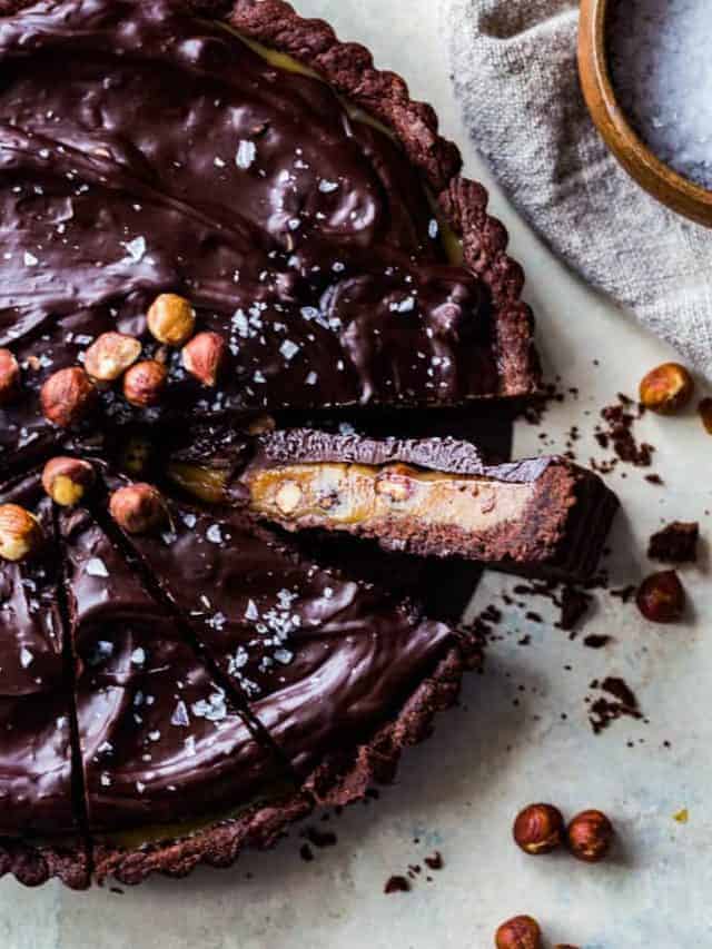 Chocolate Hazelnut Caramel Tart Story