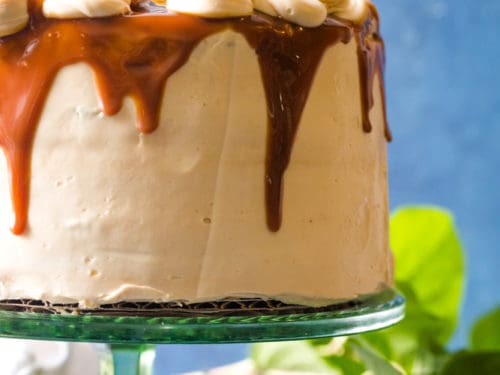 Vegan Sweet Potato Bourbon Caramel Cake | Fragrant Vanilla Cake