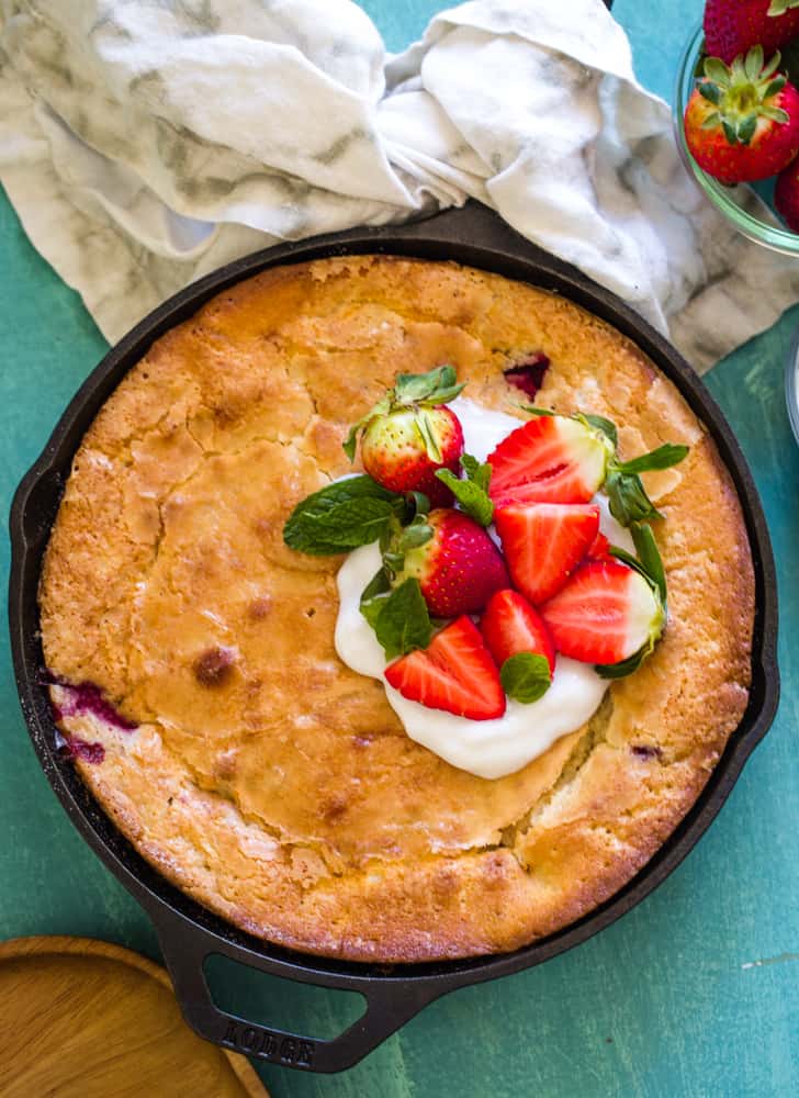 Strawberry Skillet Cake