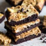 Peanut Butter Cream Cheese Swirled Brownies