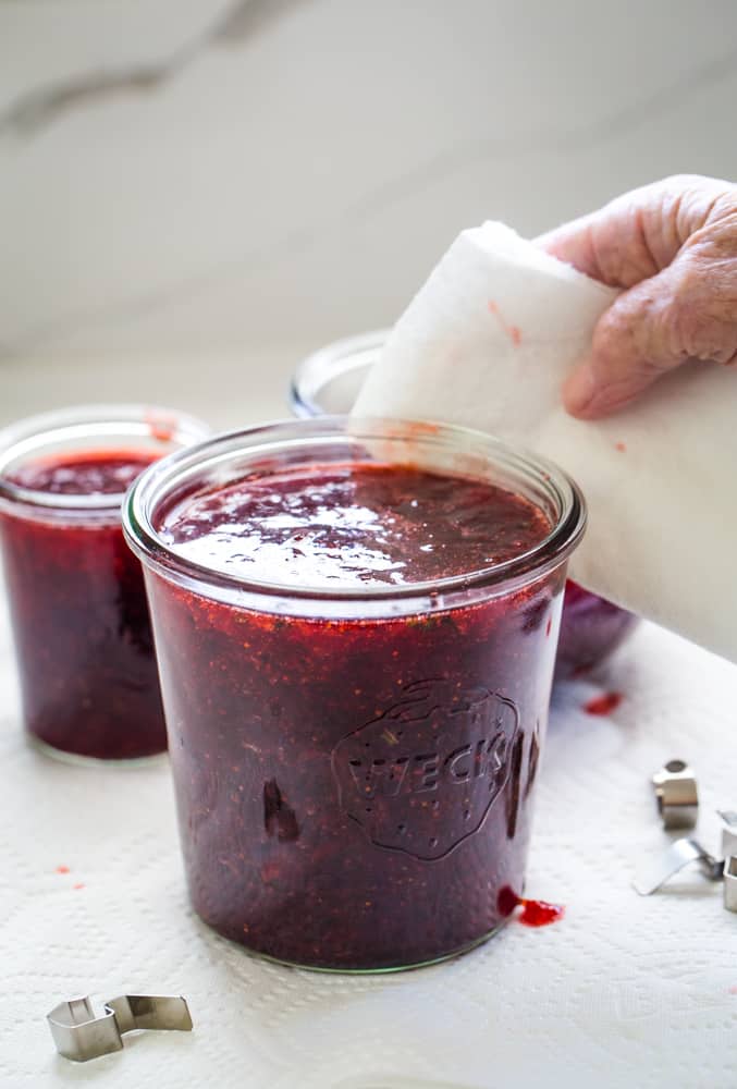 easy strawberry mint jam