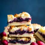 stack of cherry almond bars