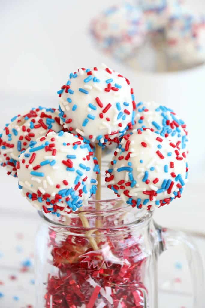 Red White and Blue Cake Pops - The Seaside Baker