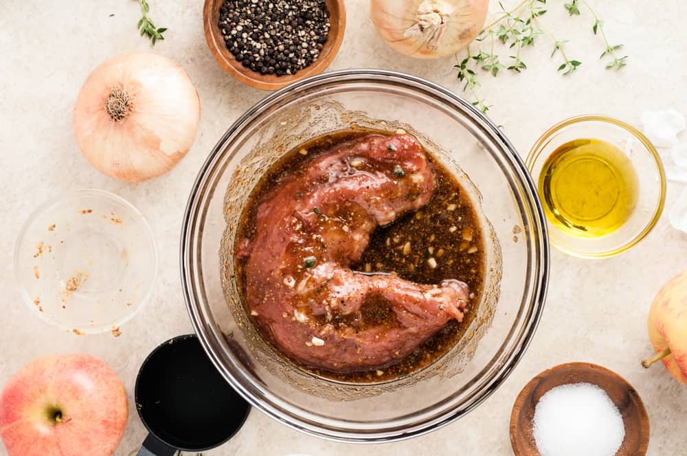 marinating pork tenderloin with apples