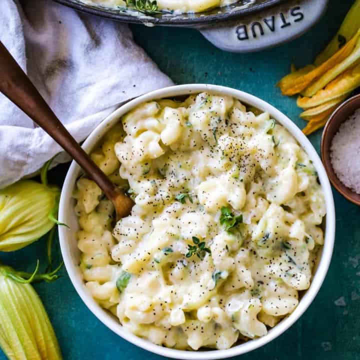 Zucchini Mac and Cheese - The Seaside Baker