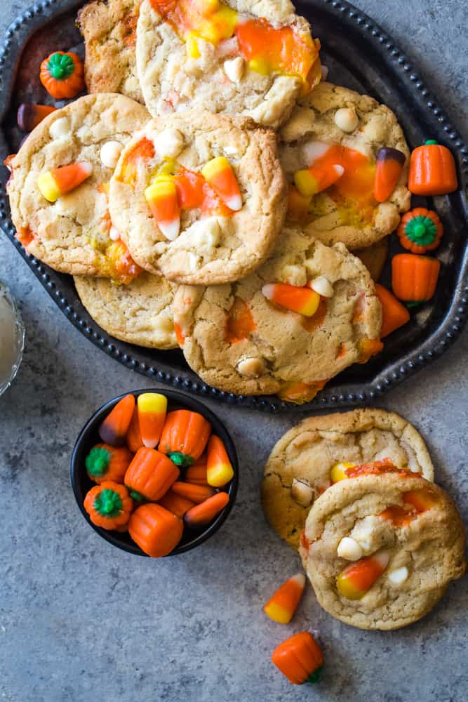 plate of Candy Corn Cookies