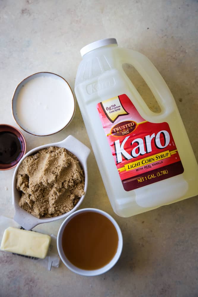 ingredients for apple caramel recipe