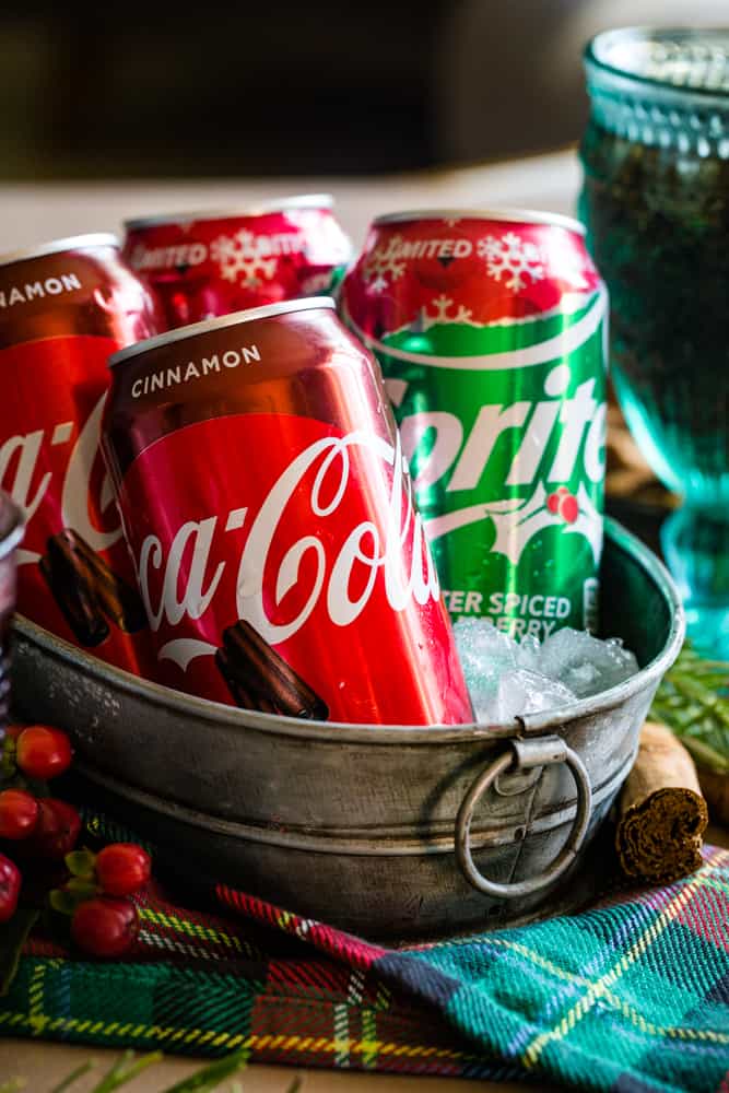 holiday coke flavors in a bucket