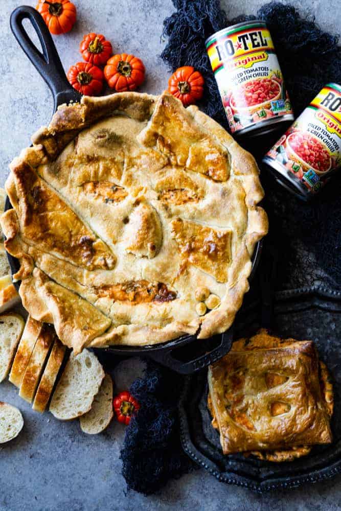 large face pie dip in skillet