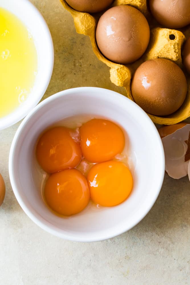 separated egg yolks