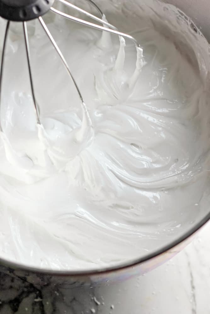 marshmallow in mixing bowl