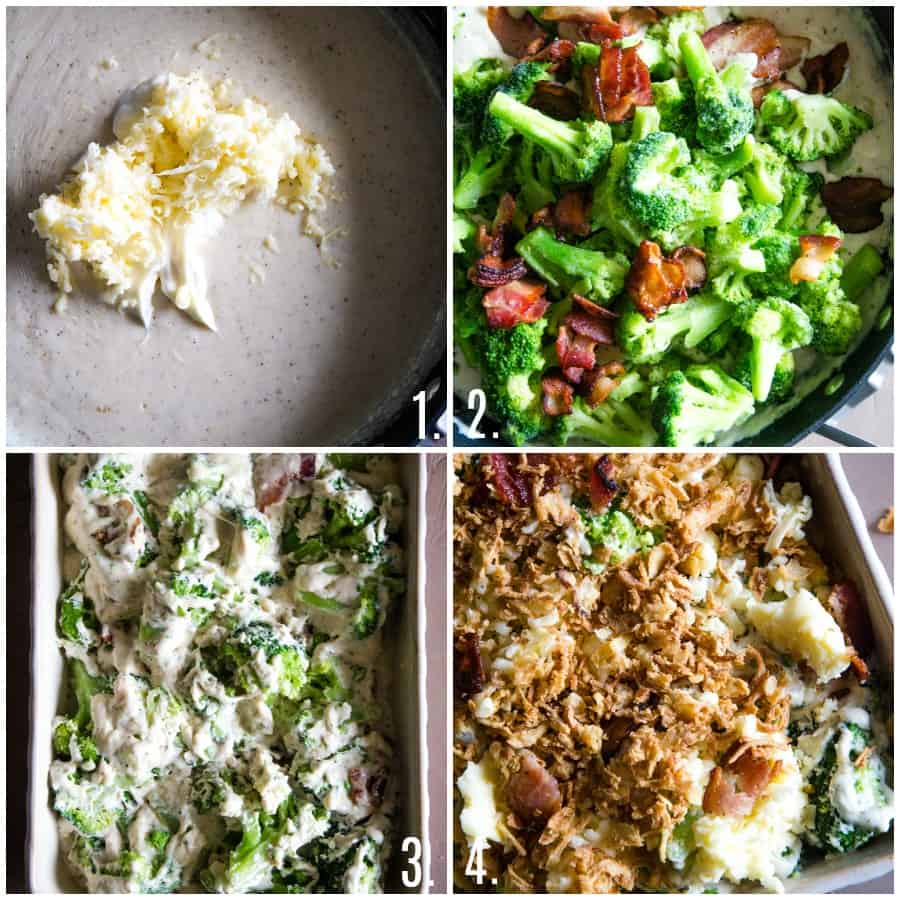 step by step instructions to make gruyere broccoli casserole 