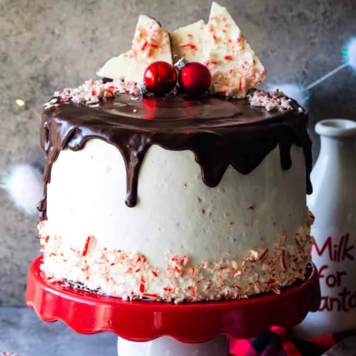 Chocolate Peppermint Christmas Cake • Pint Sized Baker