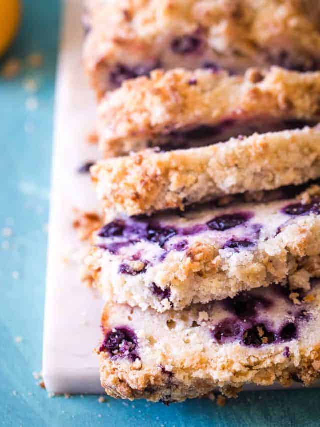 Lemon Blueberry Streusel Loaf + Video Story