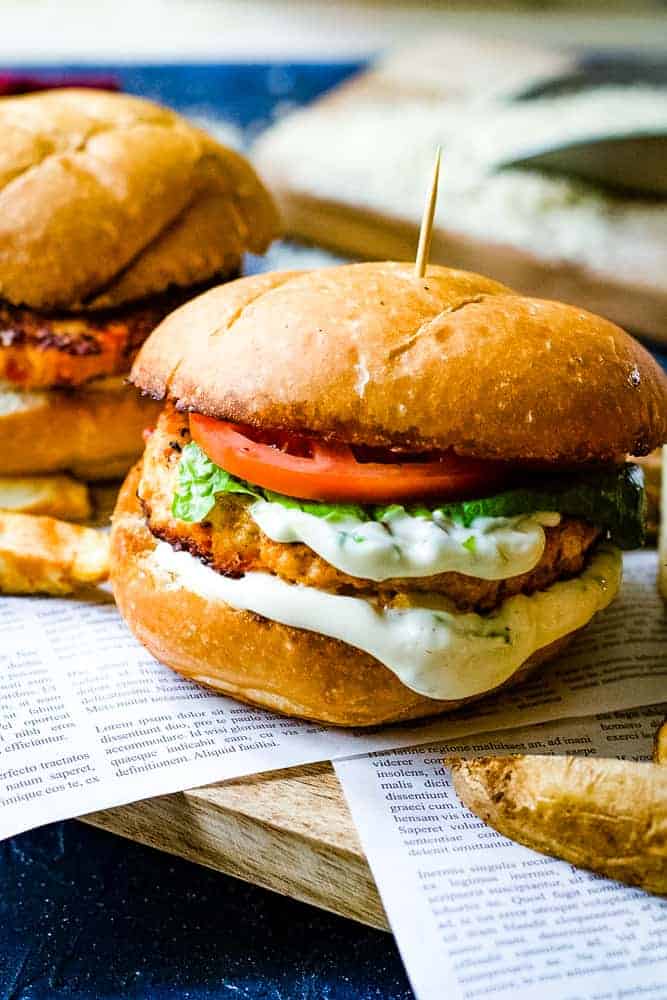 Chipotle Salmon Burgers with Guacamole - Closet Cooking