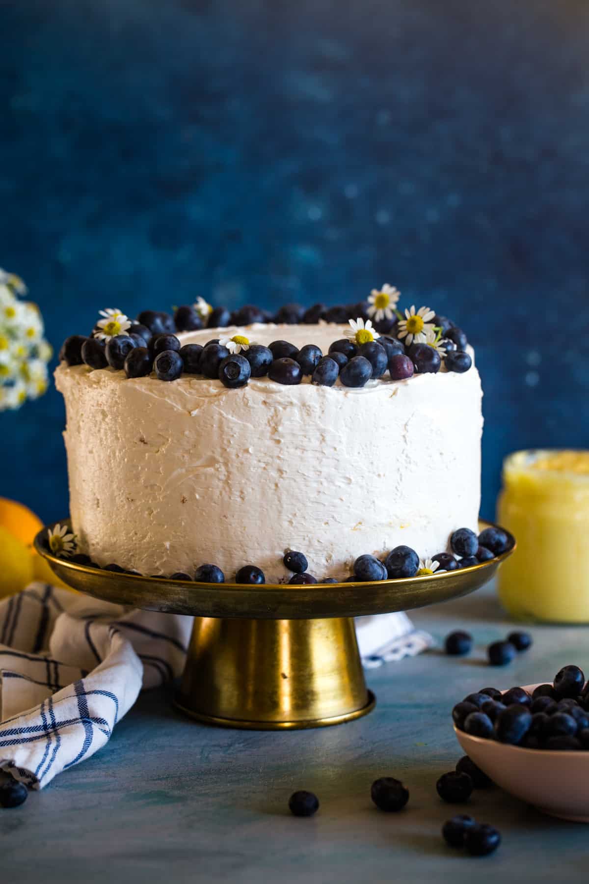 Double Blueberry Lemon Cheesecake - Blue Bowl