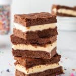 stack of 3 homemade ice cream sandwiches