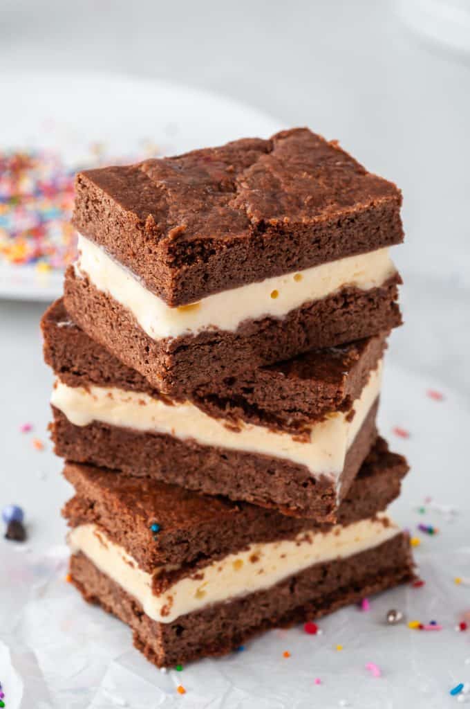 stack of 3 ice cream sandwiches