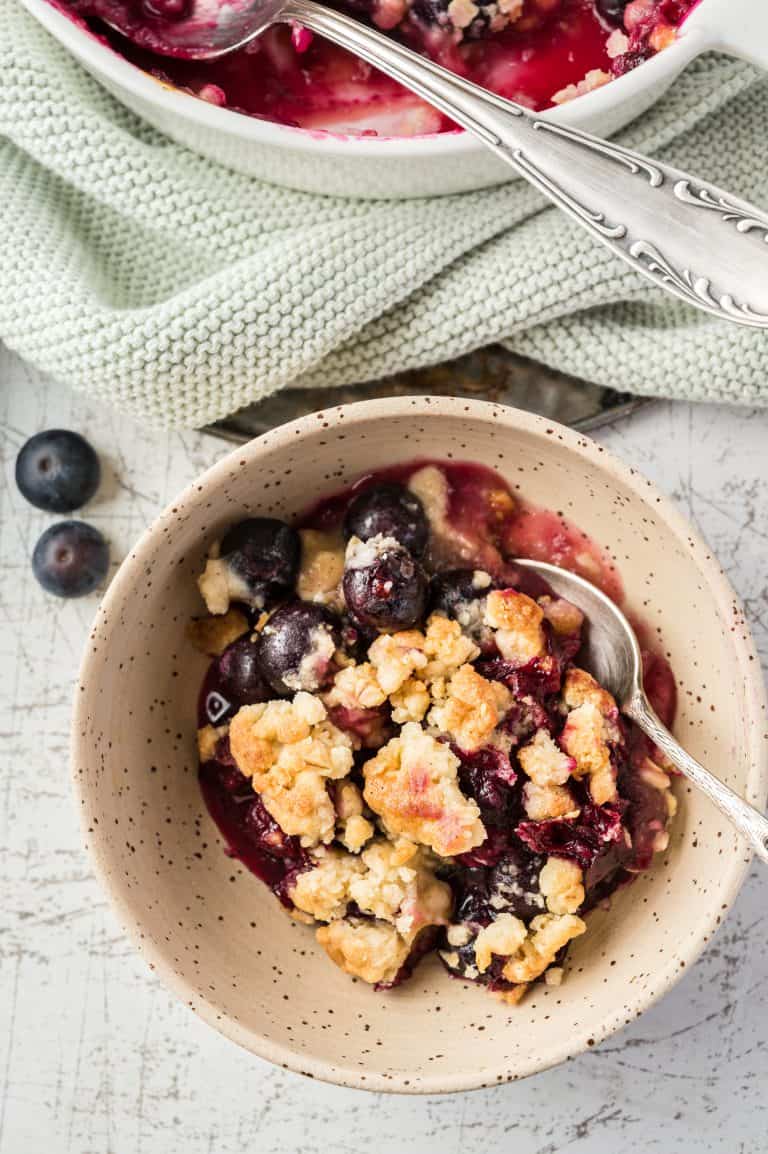 Air Fryer Blueberry Apple Crumble The Seaside Baker