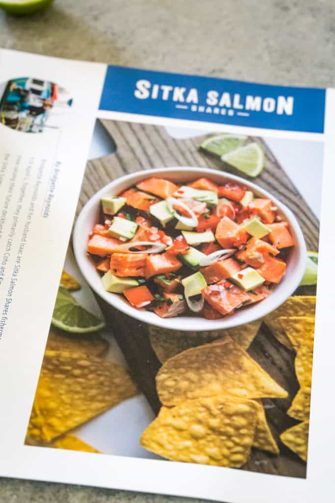 salmon ceviche recipe card