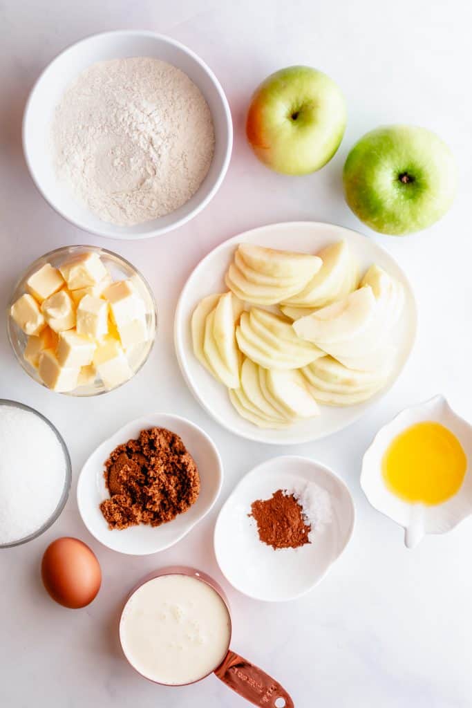 ingredients to make apple galette