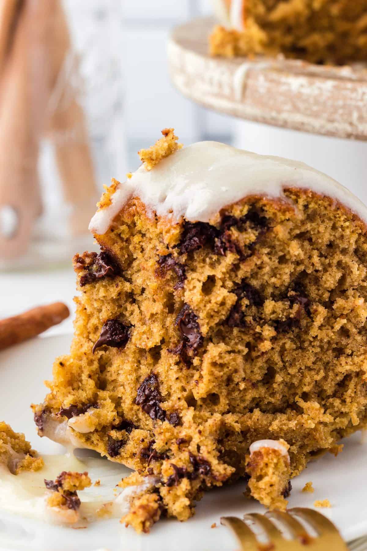 Pumpkin Chocolate Chip Bundt Cake - The Seaside Baker