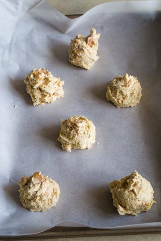 rolled out caramel apple cookie dough