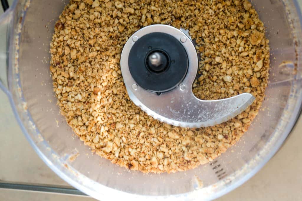 pulsing the nut flours in food processor