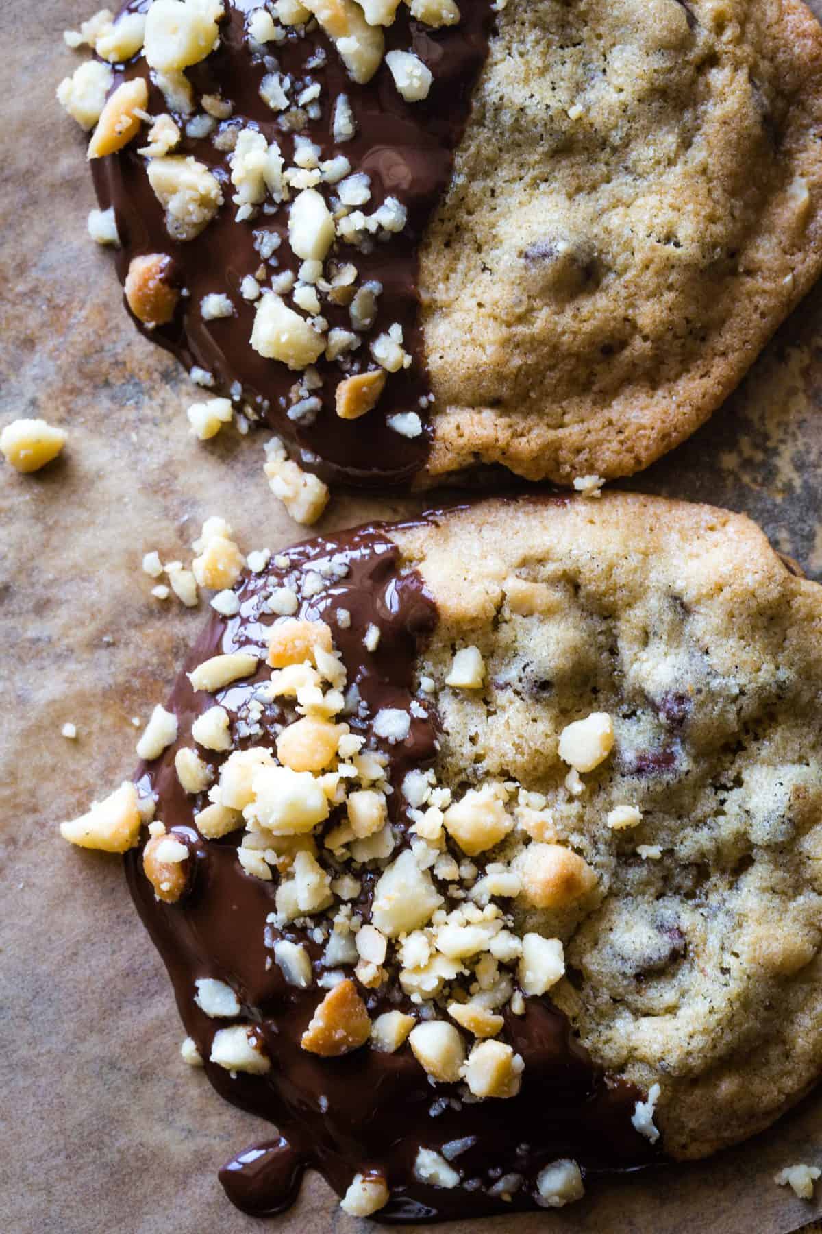 Chocolate Macadamia Nut Cookies - The Seaside Baker