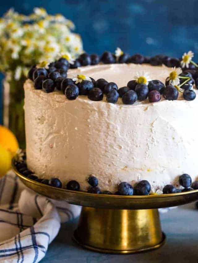 Blueberry Lemon Custard Cake Story
