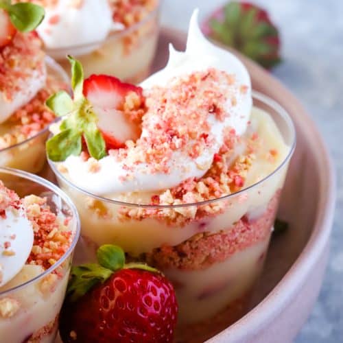 Strawberry Shortcake Pudding Cups The Seaside Baker