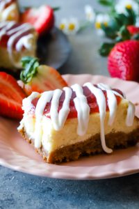 Philadelphia Strawberry Cheesecake Snack Bars - The Seaside Baker