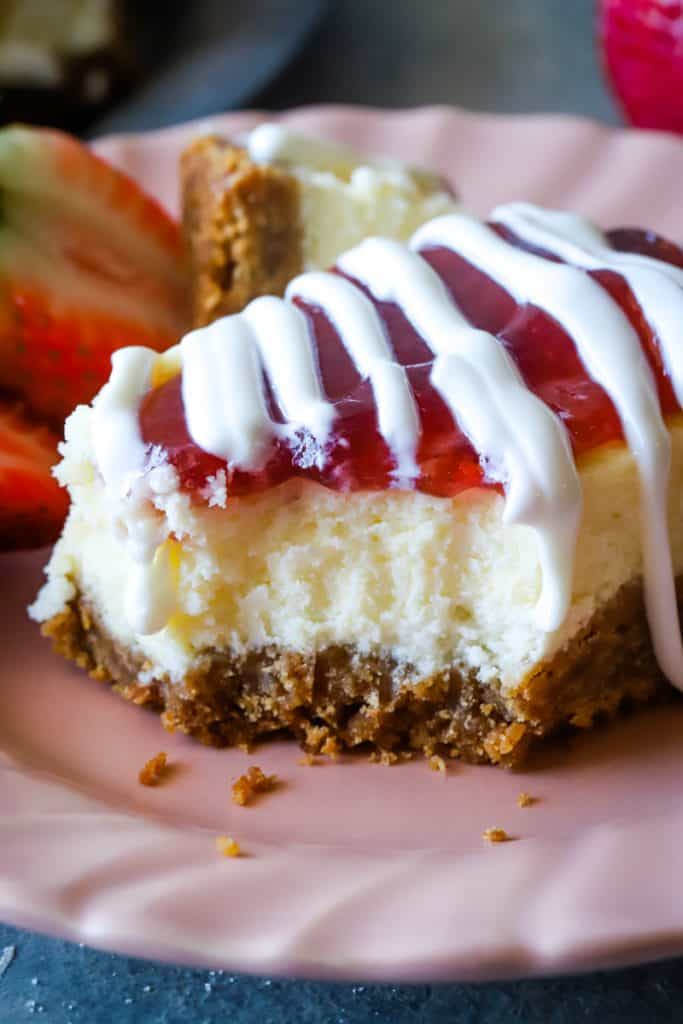 Philadelphia Strawberry Cheesecake Snack Bars - The Seaside Baker