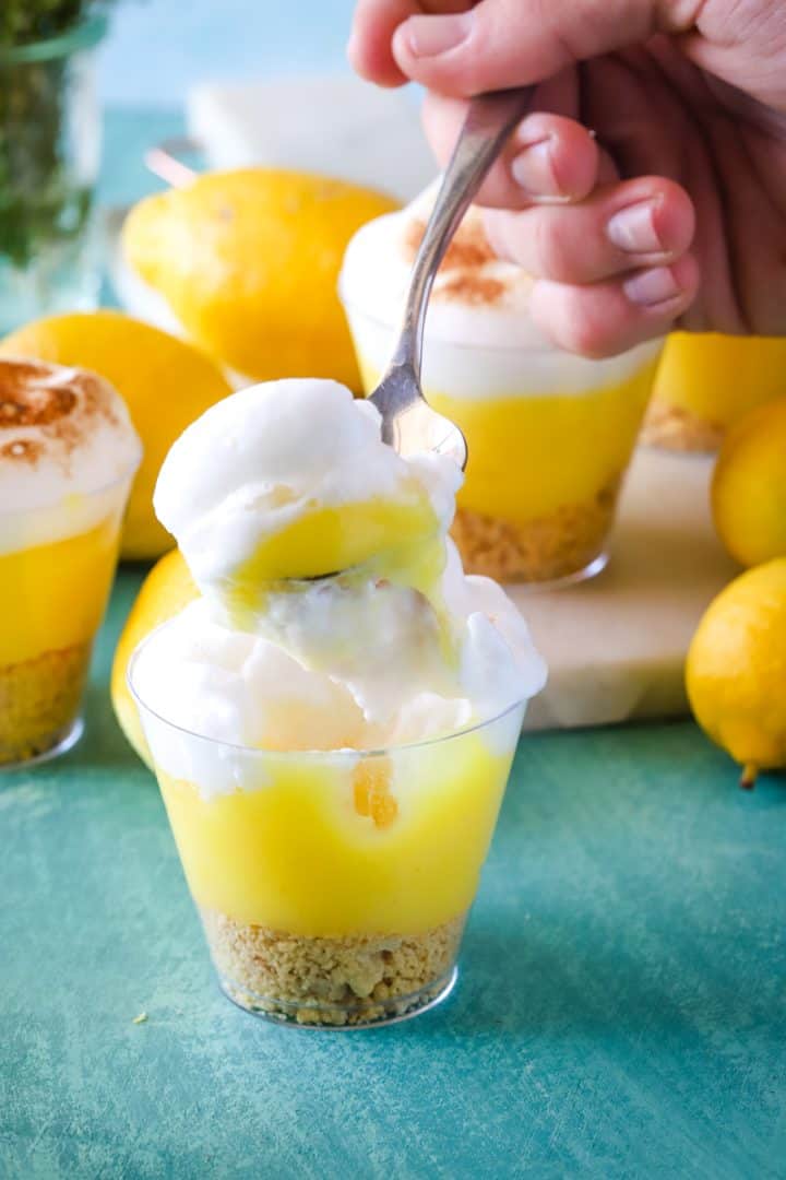 Lemon Meringue Pie Pudding Cups - The Seaside Baker