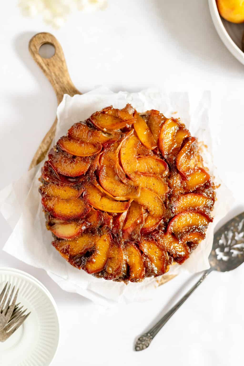 Easy Peach Upside Down Cake The Seaside Baker